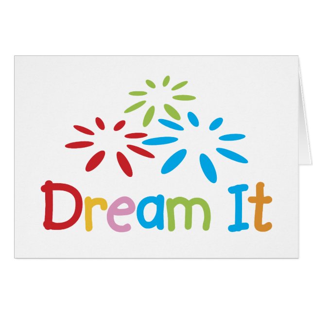 Dream It Hälsningskort (Framsidan Horizontal)