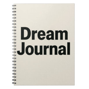 Dream Journal - djärv teckeninspirationell design Anteckningsbok