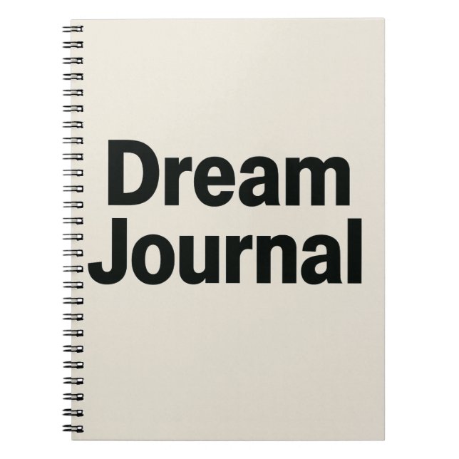 Dream Journal - djärv teckeninspirationell design Anteckningsbok (Framsidan)