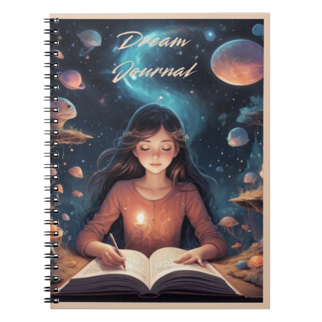 Dream Journal Spiral bärbar dator Anteckningsbok (Framsidan)