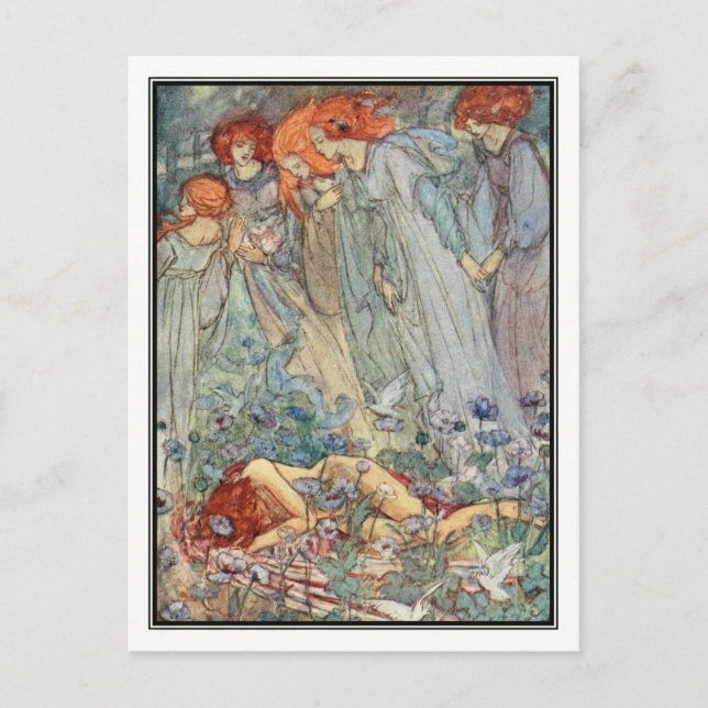 Dream-Kärlek av Florence Harrison Vykort (Framsida)