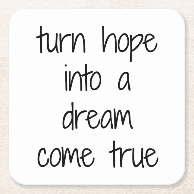 Dream Kom True Papper Underlägg (Framsidan)