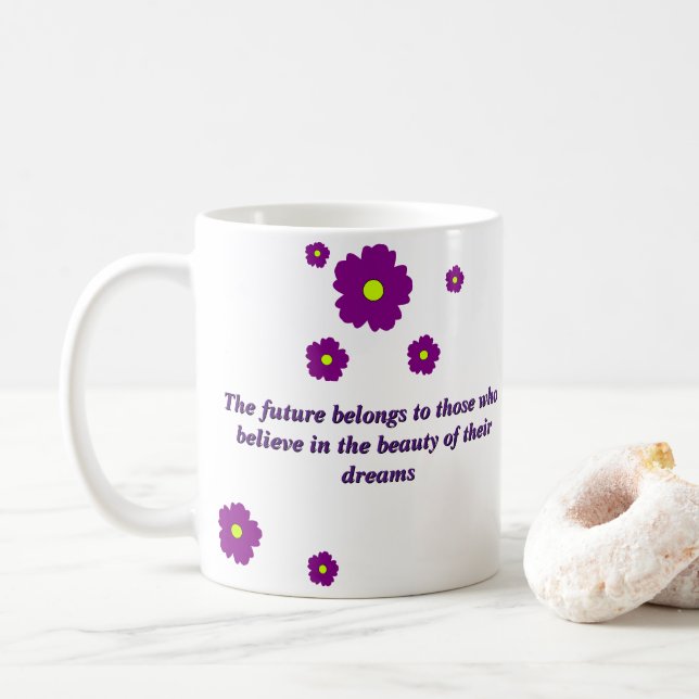 Dream Kopp: Fira din ljusa framtid Kaffemugg (Med munk)