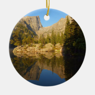 Dream Lake II vid Rocky Mountain National Park Julgransprydnad Keramik