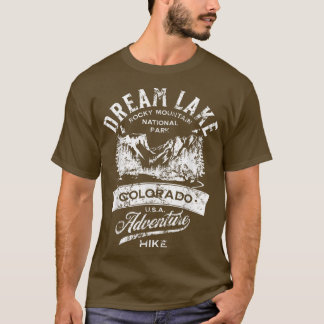Dream Lake Rocky Mountain National Park Distressed T Shirt