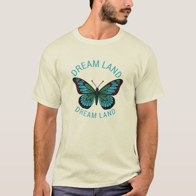Dream Land Butterfly Graphic T-Shirt (Framsida)