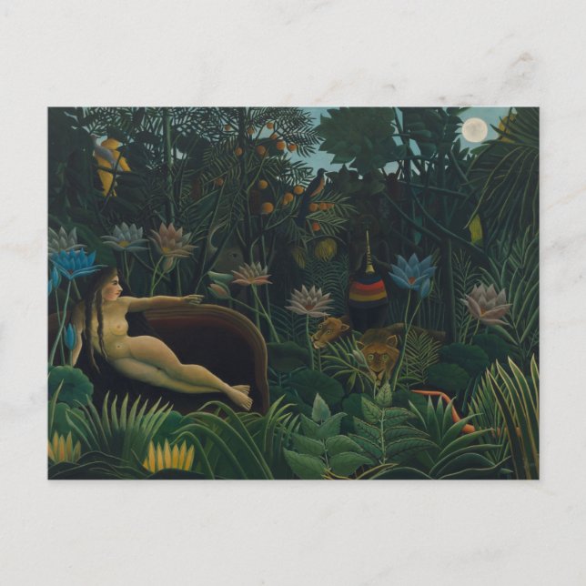 Dream (Le Reve Exotique) av Henri Rousseau Vykort (Framsida)