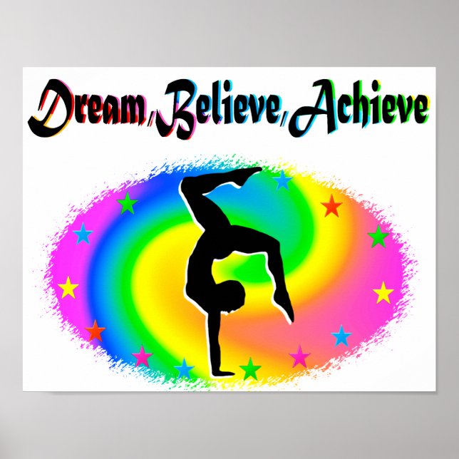 DREAM, LEVANDE OCH UPPNÅ GYMNASTISKA DREAMS POSTER (Framsidan)