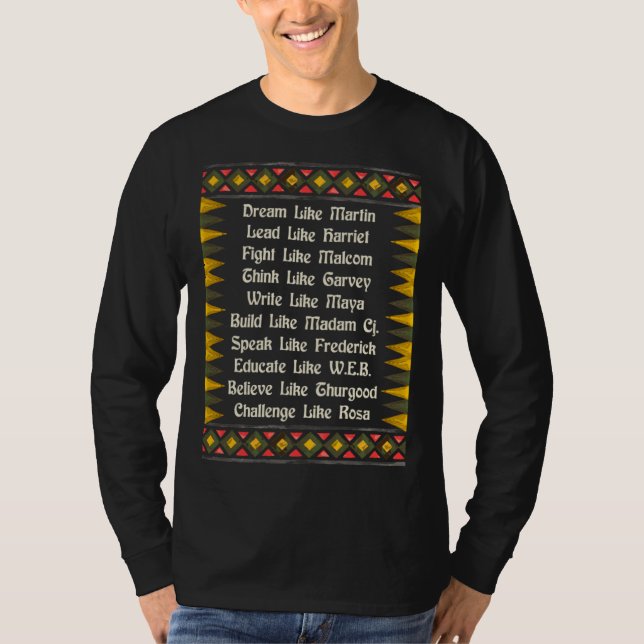Dream Like Martin African Americans Black History T Shirt (Framsida)