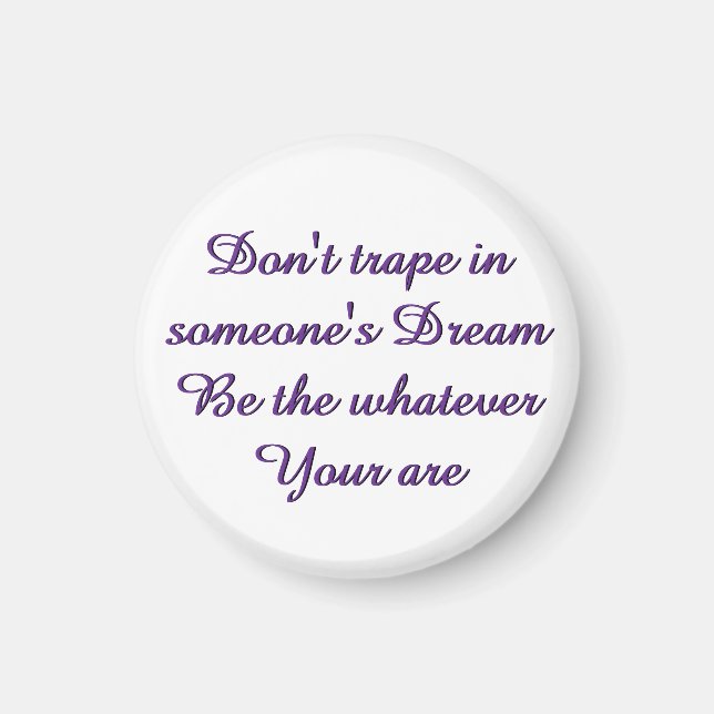 Dream magnet pin button (Framsidan)