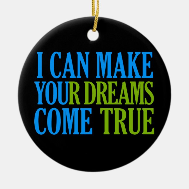 Dream Maker-ornament, anpassade Julgransprydnad Keramik (Framsidan)