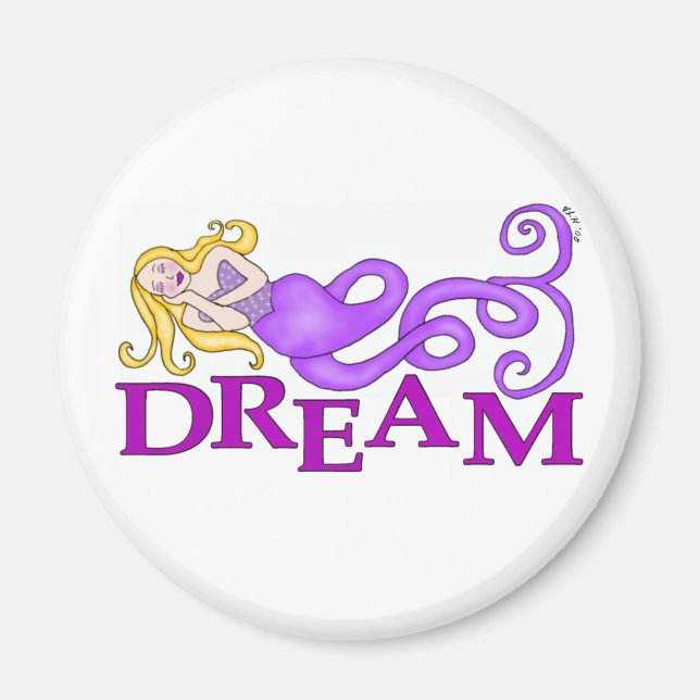 Dream-Mer Dream Sjöjungfru Magnet (Framsidan)