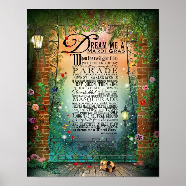 DREAM MIA MARDI GRAS POSTER (Framsidan)