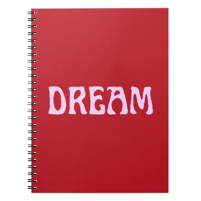 Dream Notebook in Red & Pink Anteckningsbok (Framsidan)