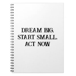Dream och Act Women's Motivational Notebook Anteckningsbok