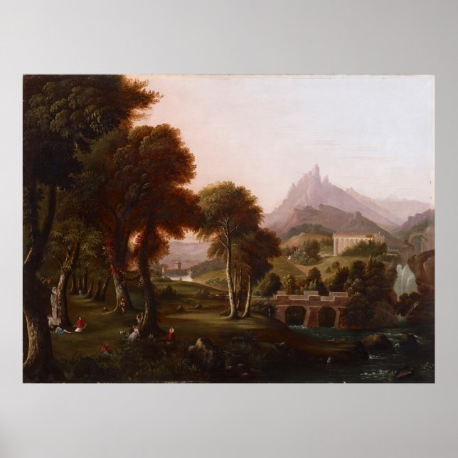 Dream of Arcadia (1838) - Thomas Cole Poster (Framsidan)
