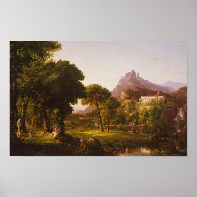 Dream of Arcadia (1838) - Thomas Cole Print Poster (Framsidan)