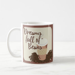 Dream of Coffee Beans Cute Java Illustration Kaffemugg