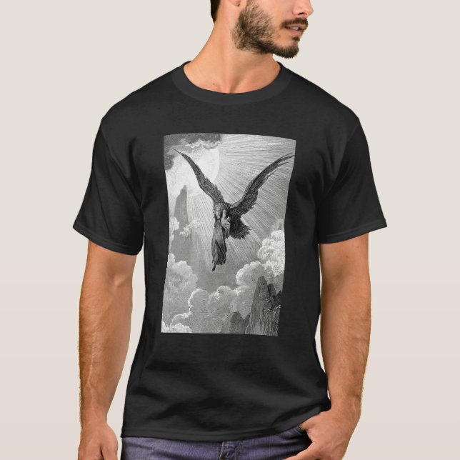 Dream of the Eagle Gustave Dore Romanticism Art T Shirt (Framsida)