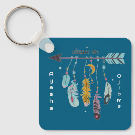 Dream On Boho Tribal Native Custom Tribe/Name Nyckelring