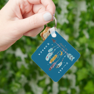 Dream On Boho Tribal Native Custom Tribe/Name Nyckelring