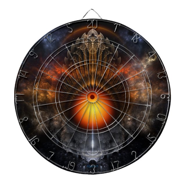 Dream Orb Fractal Art Dart Board Darttavla (Framsidan)