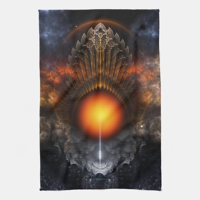 Dream Orb Fractal Art Kitchen Towel Kökshandduk (Vertikal)