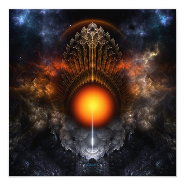 Dream Orb Fractal Art Photo Utvidgning Fototryck (Framsidan)