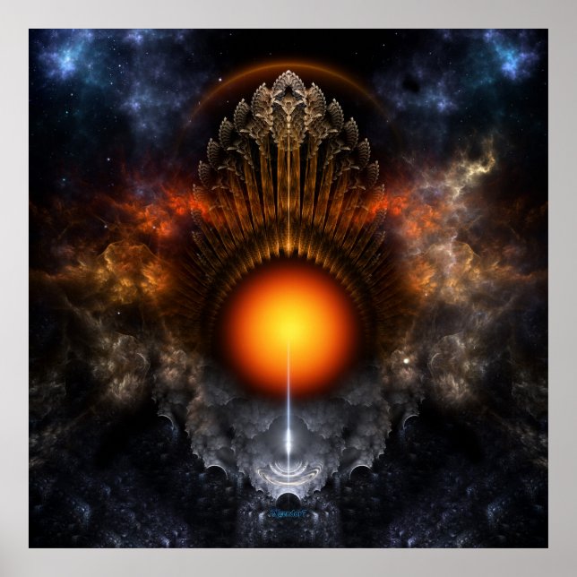 Dream Orb Fractal Art Poster (Framsidan)