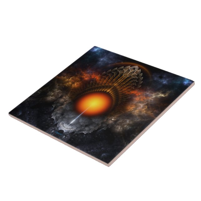 Dream Orb Fractal Art Tile Kakelplatta (Sidan)