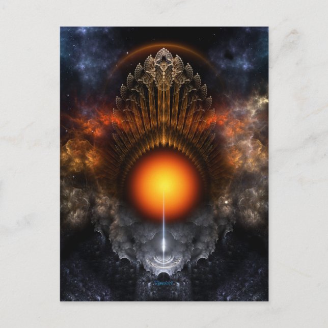 Dream Orb Fractal Art-vykort Vykort (Framsida)