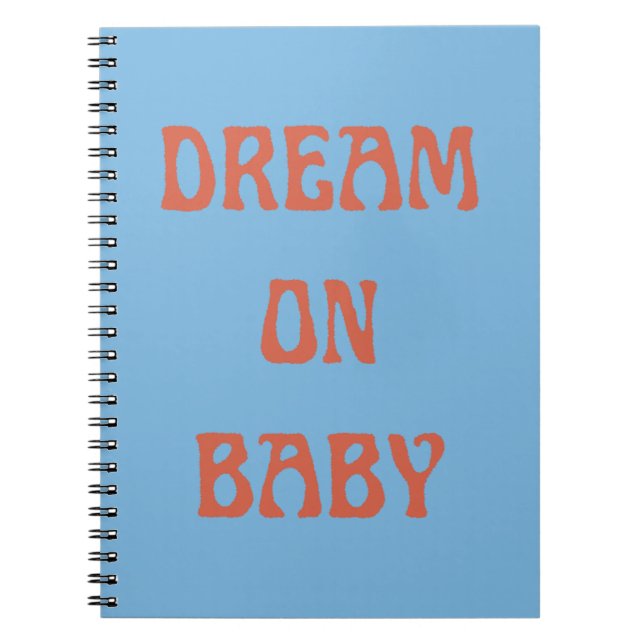 Dream på Baby bärbar dator i Blue & Orange Anteckningsbok (Framsidan)