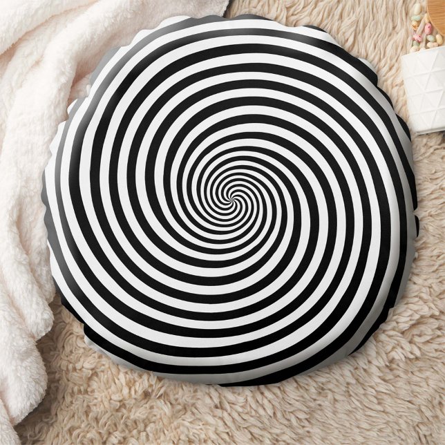 Dream på Hypnosis Spiral Round Pillow Rund Kudde (Ideal for adding a pop of excitement to your couch, bed, or lounge area!)