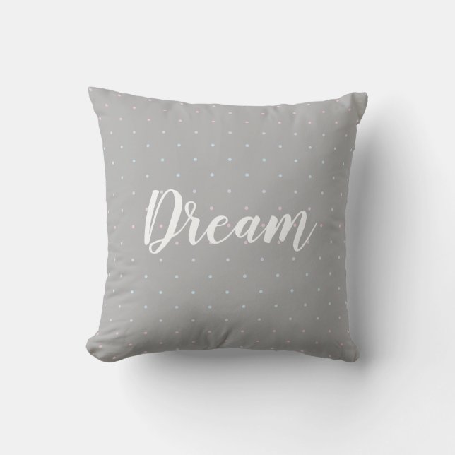 Dream Pastel Dot Mönster Pillow Kudde (Framsida)