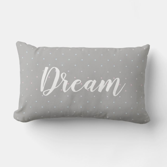 Dream Pastel Dot Mönster Pillow Lumbarkudde (Framsida)