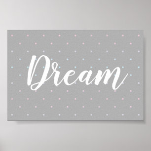 Dream Pastel Dot Mönster Poster