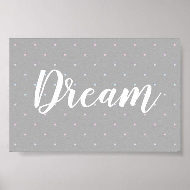 Dream Pastel Dot Mönster Poster (Framsidan)
