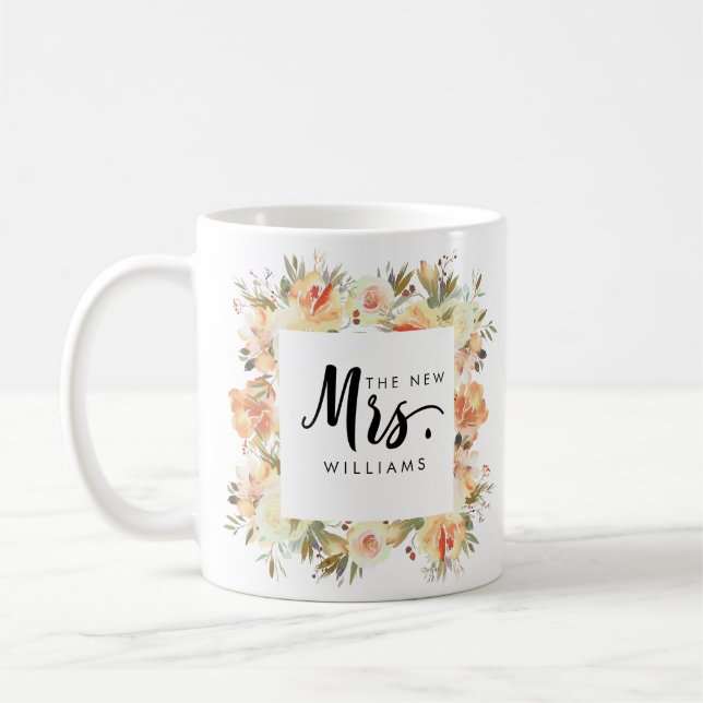 Dream Peach | BRÖLLOP DEN NYA MRS-TYpografin Kaffemugg (Vänster)