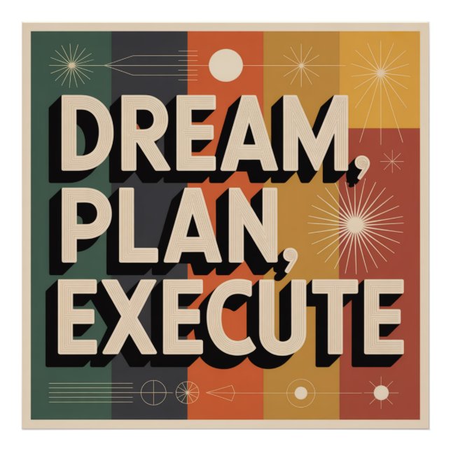 Dream, Plan, Execute Fototryck (Framsidan)