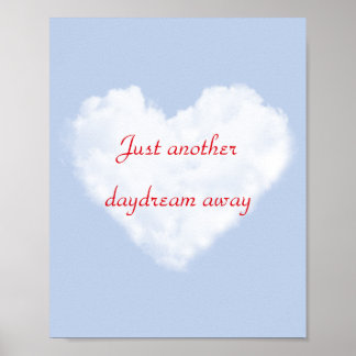 Dream Poster med molnbakgrund och röd text