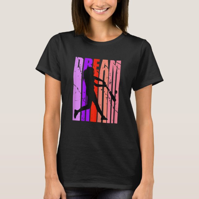 Dream Retro Baseball Limitless Funky Silhouette Wo T Shirt (Framsida)