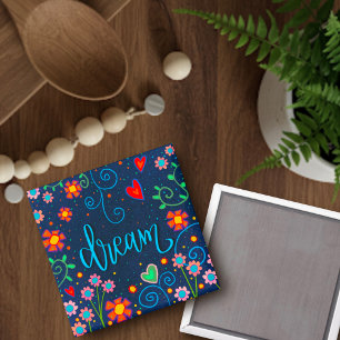Dream Roligt Blommigt Whimsiic Inspiritivity Magne Magnet