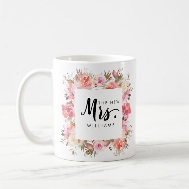 Dream Rosa | BRÖLLOP DEN NYA MRS-TYpografin Kaffemugg (Vänster)
