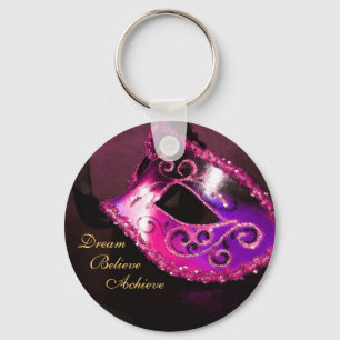 Dream Rosa Masqueramask inspirationslangkedja Nyckelring