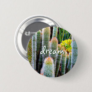 Dream Script Fuzzy Grönt Cacti Succulent Photo Knapp