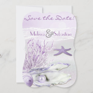 Dream Shore Beach Orchid Bröllop spara datum Datumet