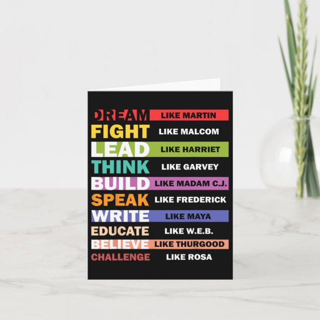 Dream som Martin Lead som Harriet Black History Kort (Framsida)