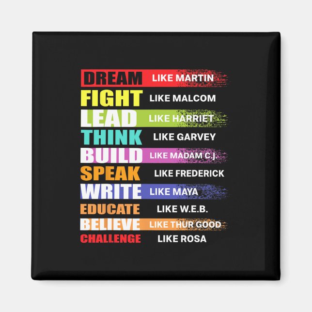 Dream som Martin Lead som Harriet Black History Magnet (Framsidan)