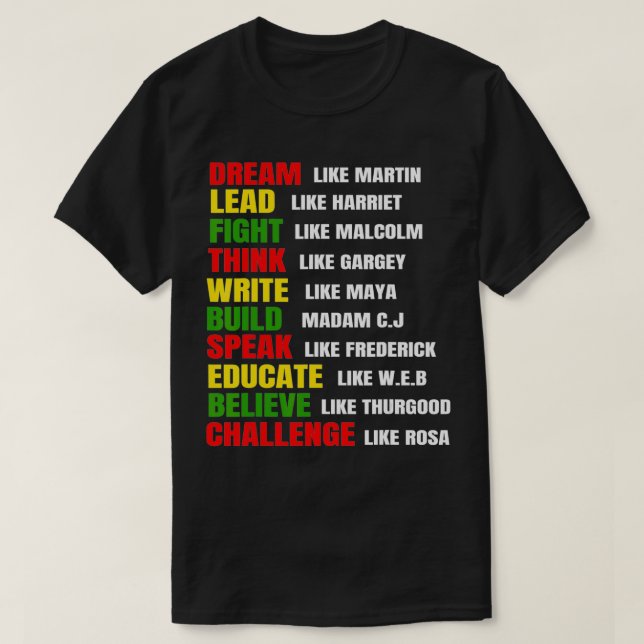 Dream som Martin Lead som Harriet Black History T Shirt (Design framsida)