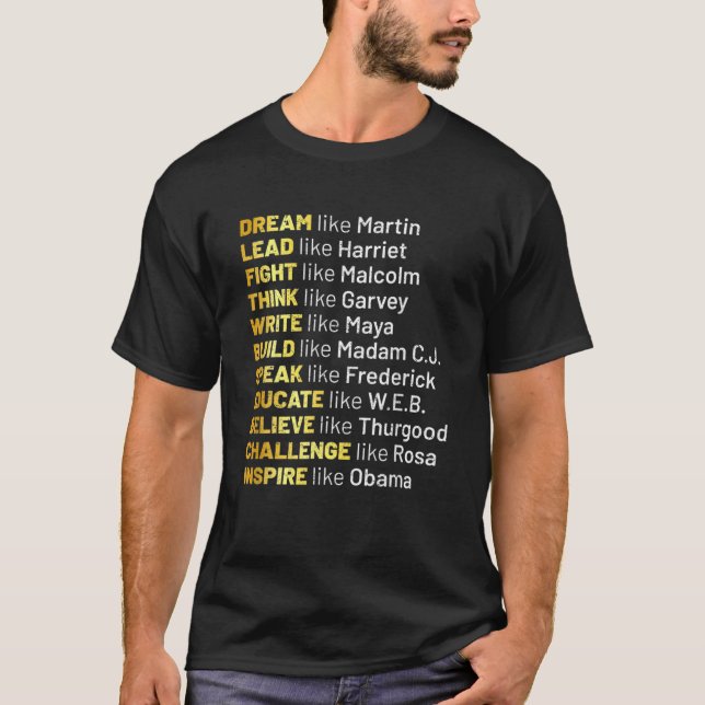 Dream som Martin Lead som Harriet Black History T Shirt (Framsida)